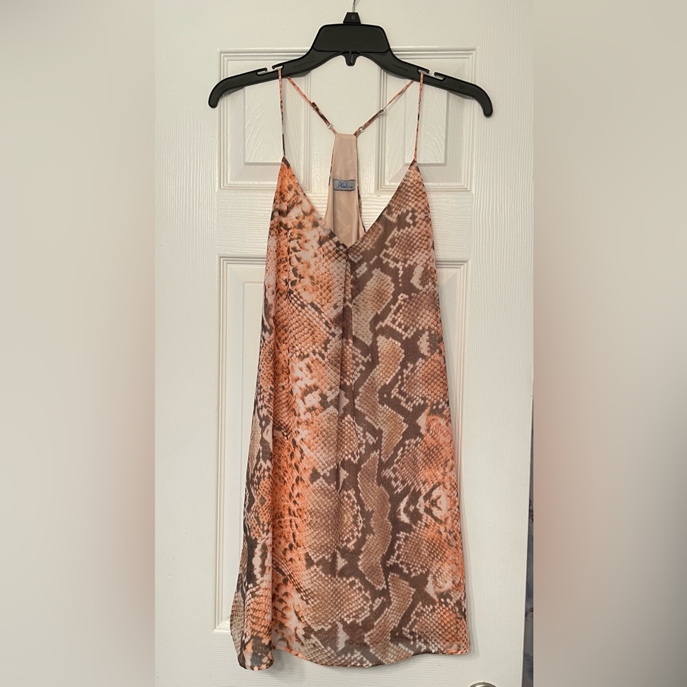 Abbeline pink snakeskin dress